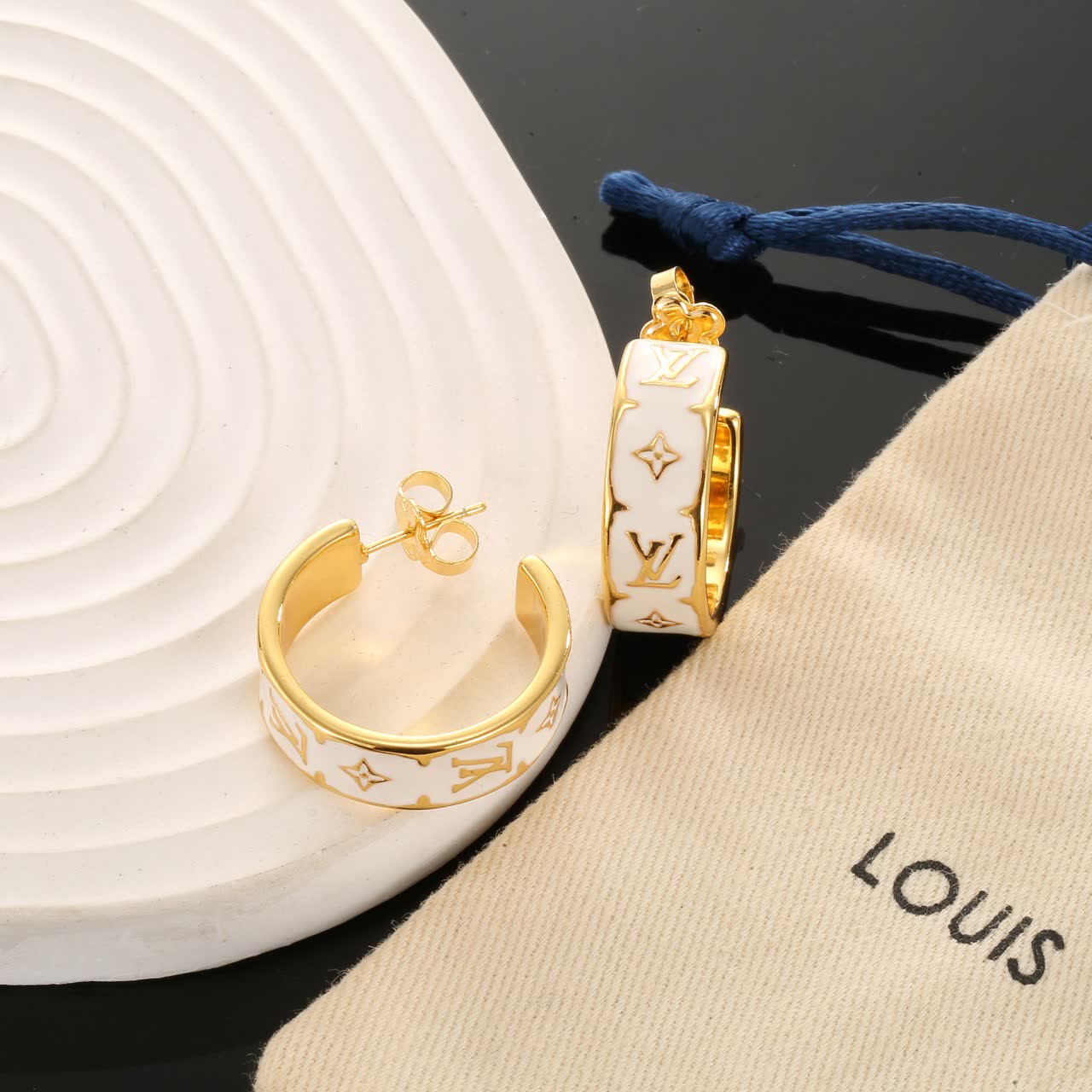 Louis Vuitton Gold Hoop Earrings